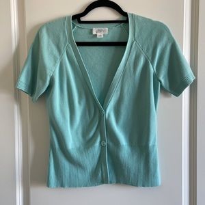 Ann Taylor Loft Shortsleeved Lightweight Cardigan